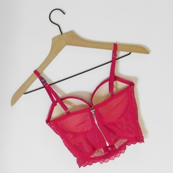 NWT!! VICTORIA’S SECRET Padded Demi-Buste Cousinne Longline Lace Bra 32D - Picture 9 of 16